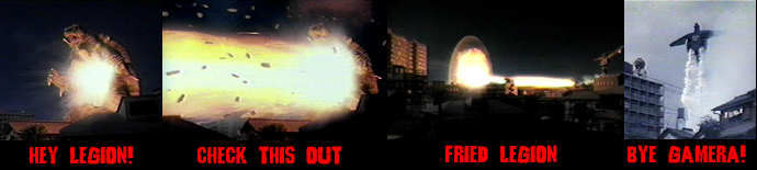Looks like Gamera had the best weapin after all, Earth is safe!!!
